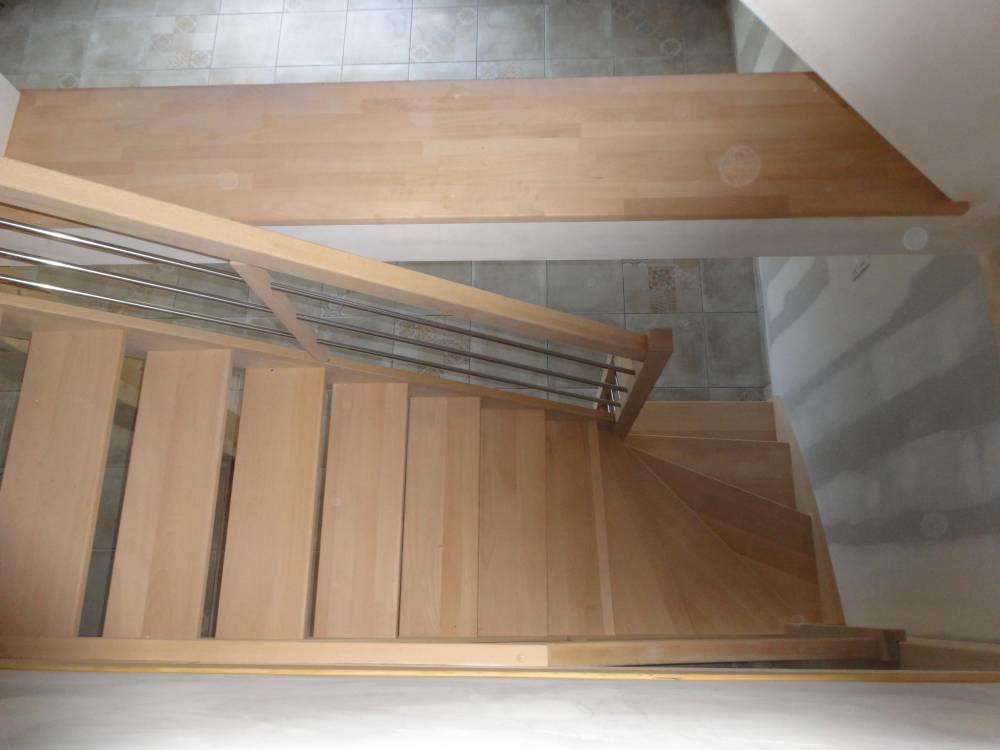 Fabrication et pose d'escalier 1 quart tournant à droite RIAUX 2